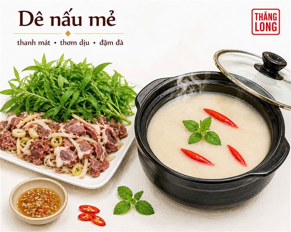 Dê nấu mẻ — nhà hàng Thăng Long Ninh Bình