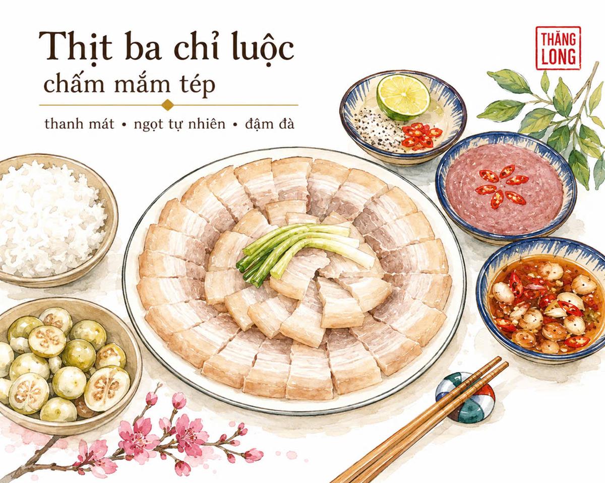 삶은 삼겹살 새우 젓갈